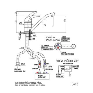 Смеситель для раковины Rav Slezak E415.5 хром
